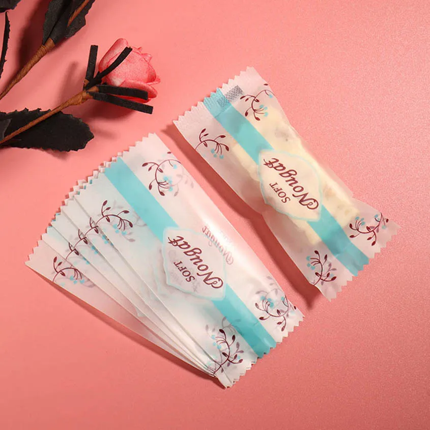 100 шт./лот синие цветочные бутоны Декор Матовая Белая нуга для упаковки подарков