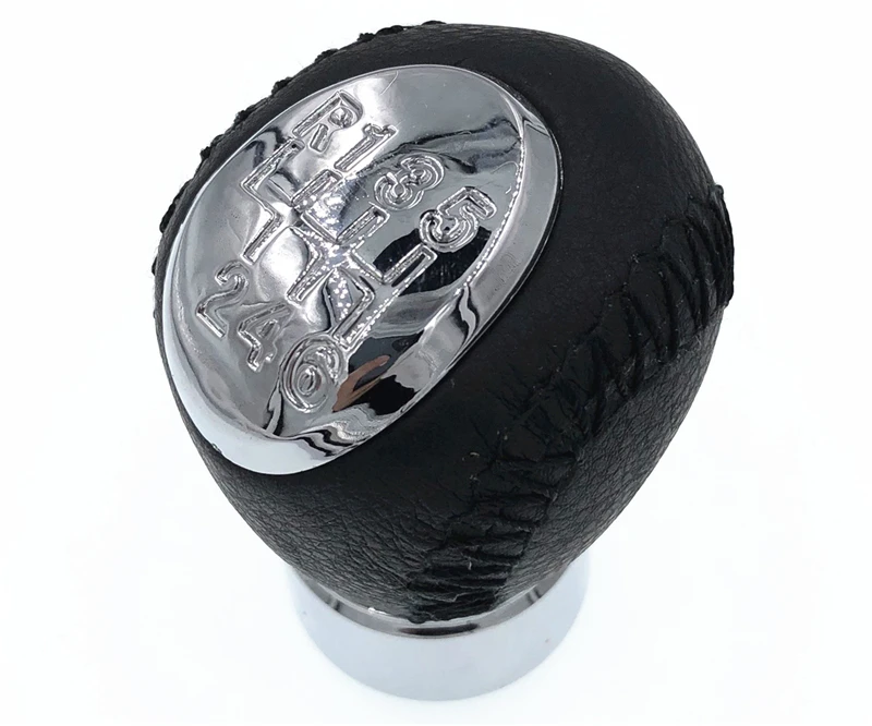 Бесплатная доставка кожаная Хромированная ручка переключения передач 5 6