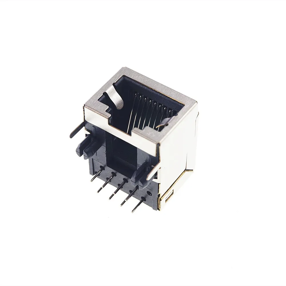 20шт RJ45 Однопортовый экранированный модульный PCB разъем 8P8C прямоугольный