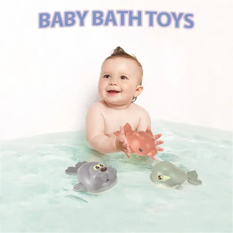 

Новинка 2021, летняя детская игрушка для купания в воде, Маленький дельфин, заводная игрушка, детская игрушка для купания в воде с мультяшными ...