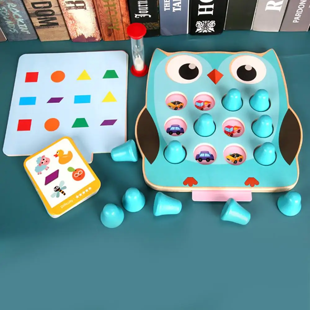 Сова форма памяти ДЕТЕКТИВНАЯ игрушка из дерева Монтессори для детей обучающая