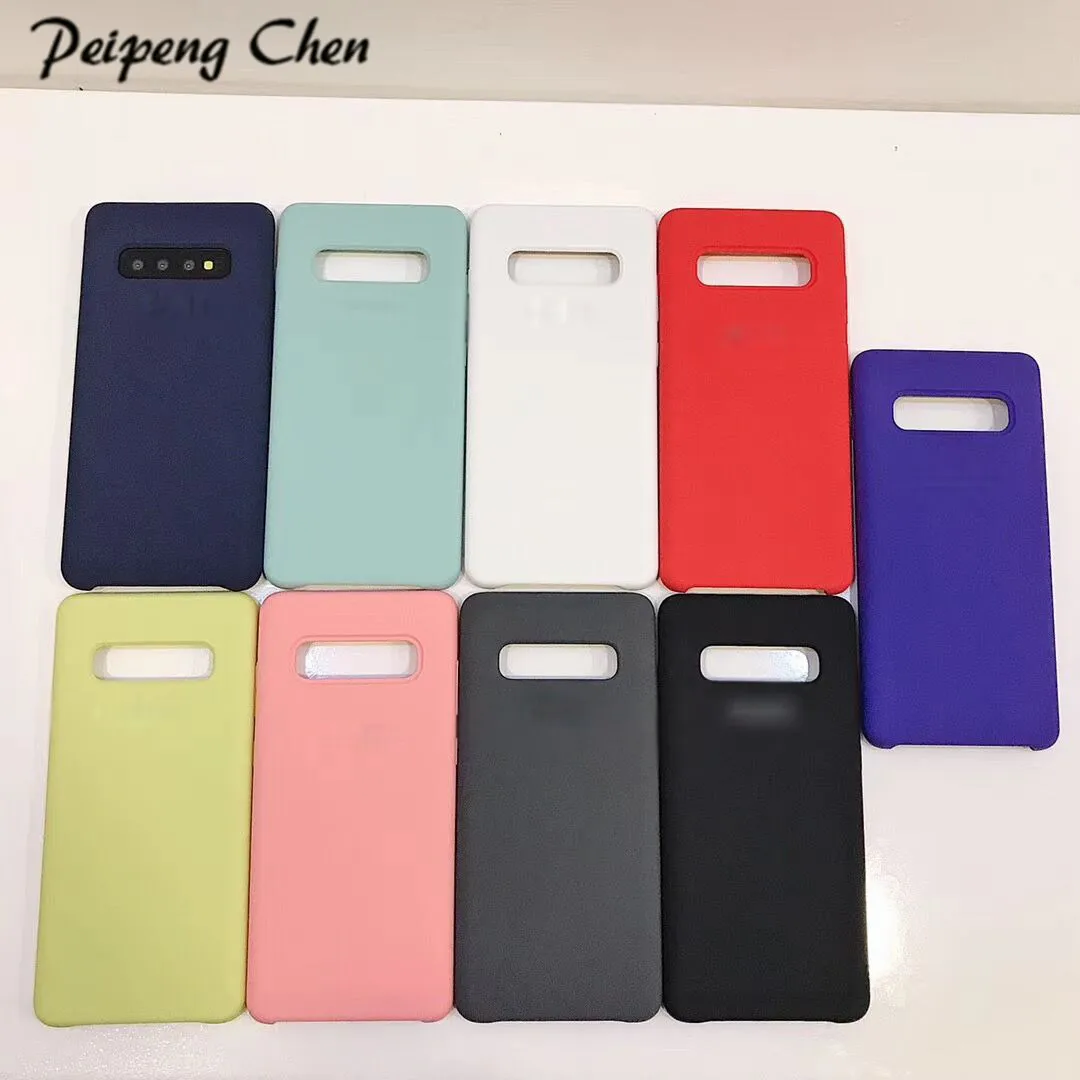 Оригинальный жидкий силиконовый чехол с логотипом на заказ для Samsung Galaxy S8 S9 S10 Plus