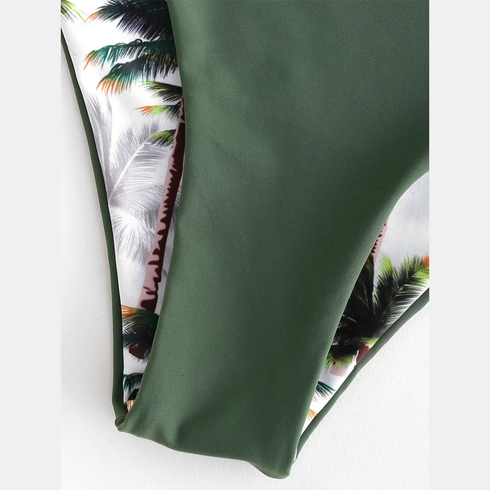 Женский купальник бикини с завязками спереди бразильский узелком купальный