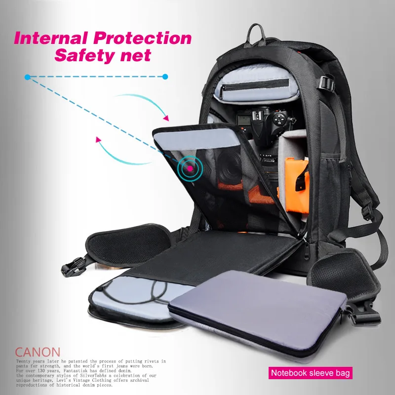 Рюкзак для камеры водонепроницаемый Противоугонный нейлоновый фото SLR Чехол сумка рюкзак сумка для камеры с TSA замком дождевик для Canon Nikon sony