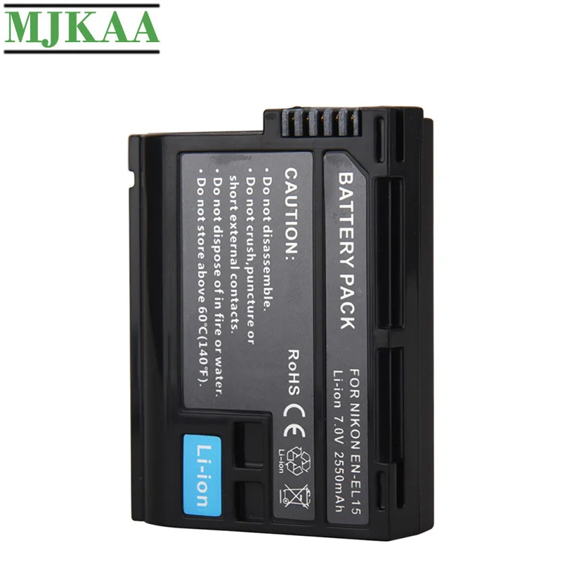 MJKAA 1 шт. 7 0 в 2550 мА/ч декодированная батарея для камеры ENEL15 EN EL15 Nikon V1 D500 D750 D7100 D7000 D800E