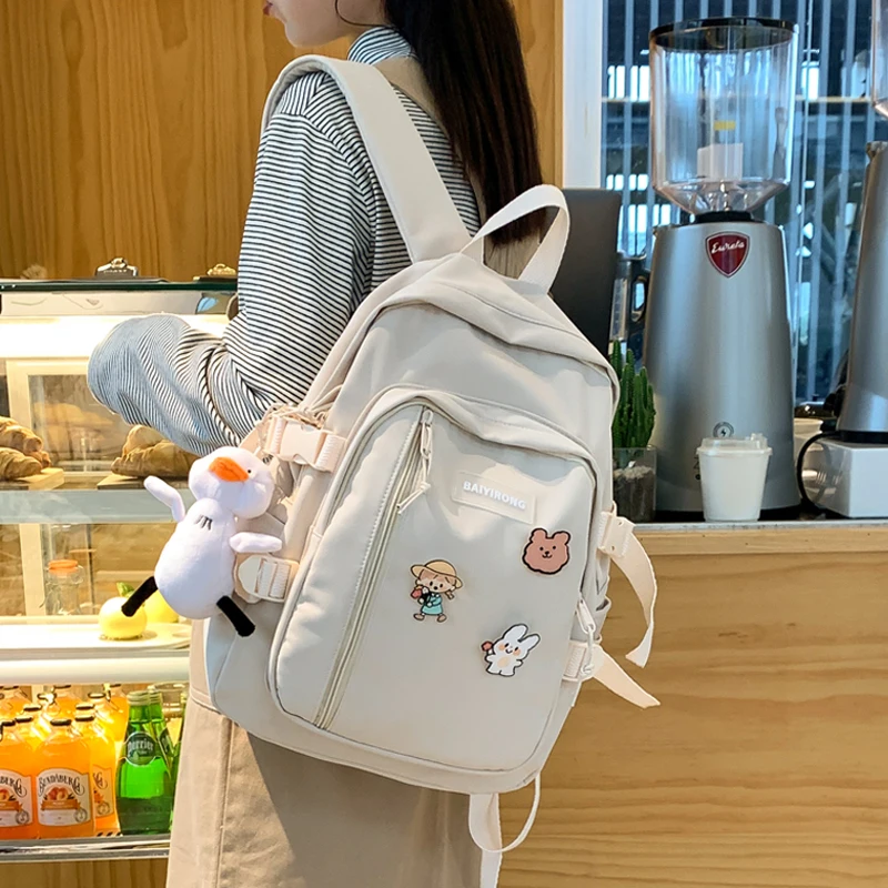 

Multi-layer Backpack Women Waterproof Nylon School Bags for Girls Harajuku Large-capacity School Laptop Backpack Students Ladies