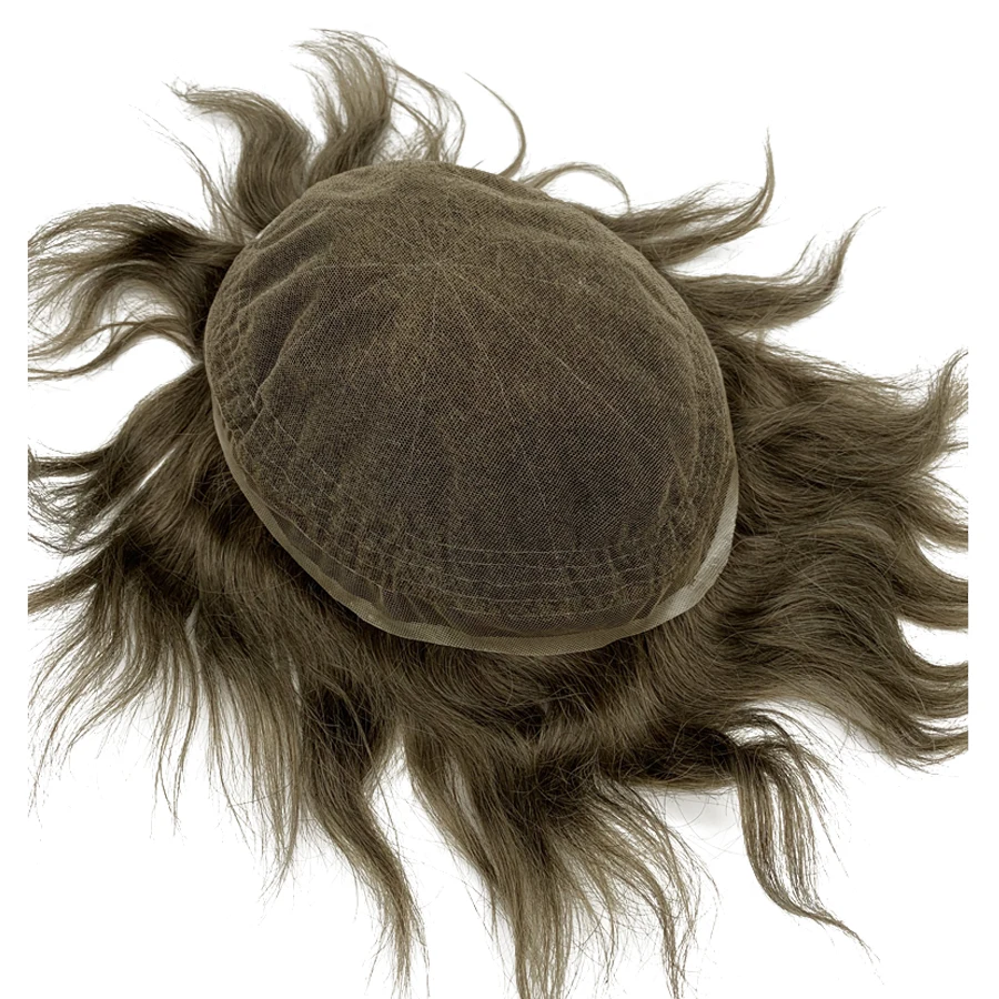 Невидимая линия волос дышащий супертонкий швейцарский кружевной парик
