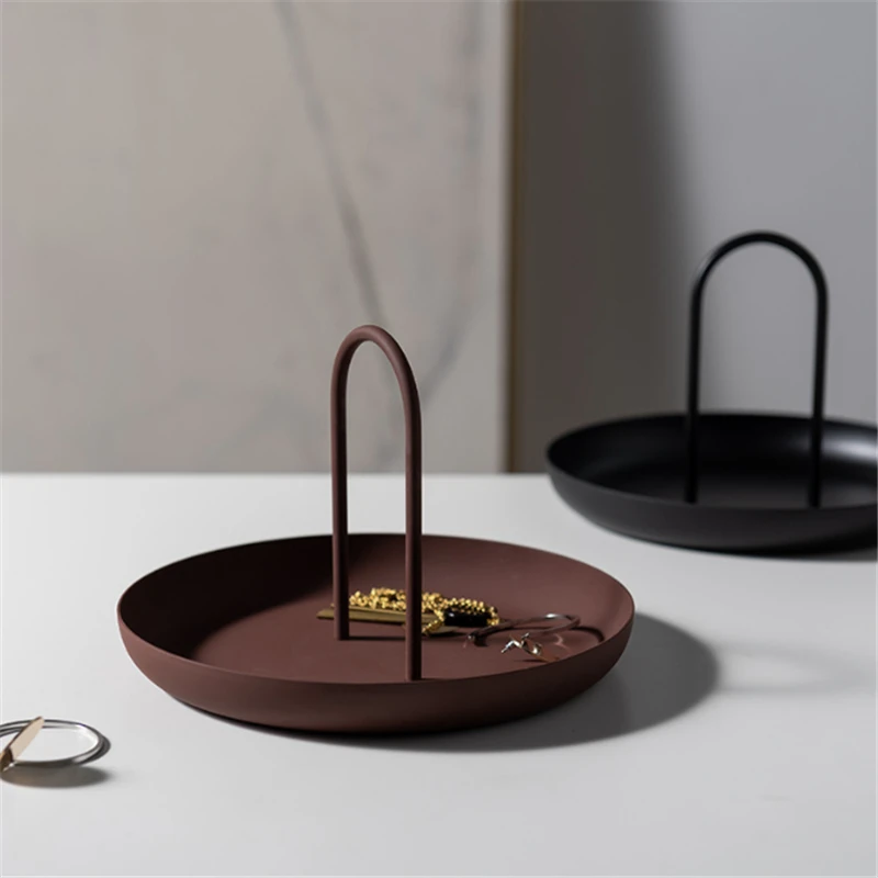 Скандинавский Круглый Портативный поддон для хранения гостиной настольного