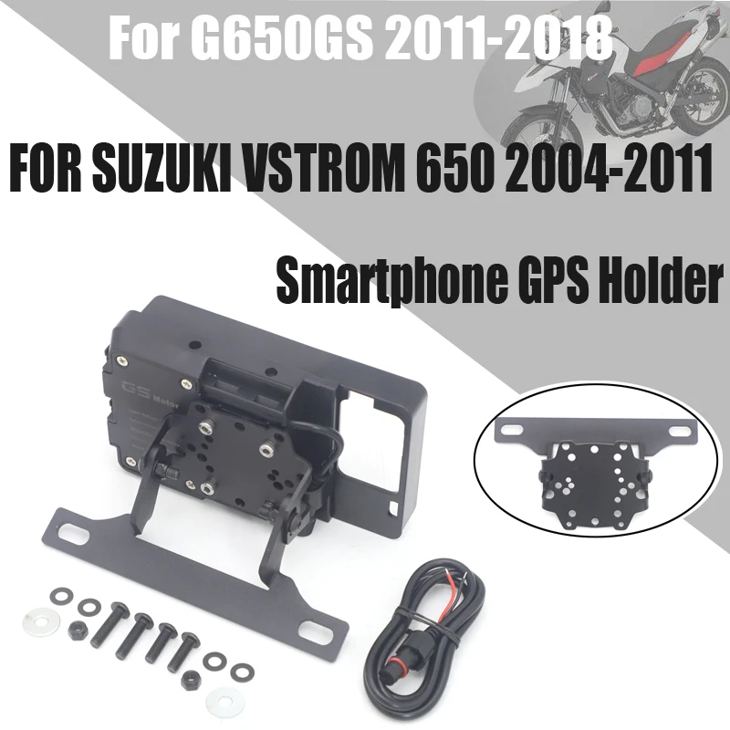 

FOR SUZUKI VSTROM 650 2004-2011 Windscren navigation Bracket Mount Smartphone GPS Holder For BMW G650GS 2011-2018