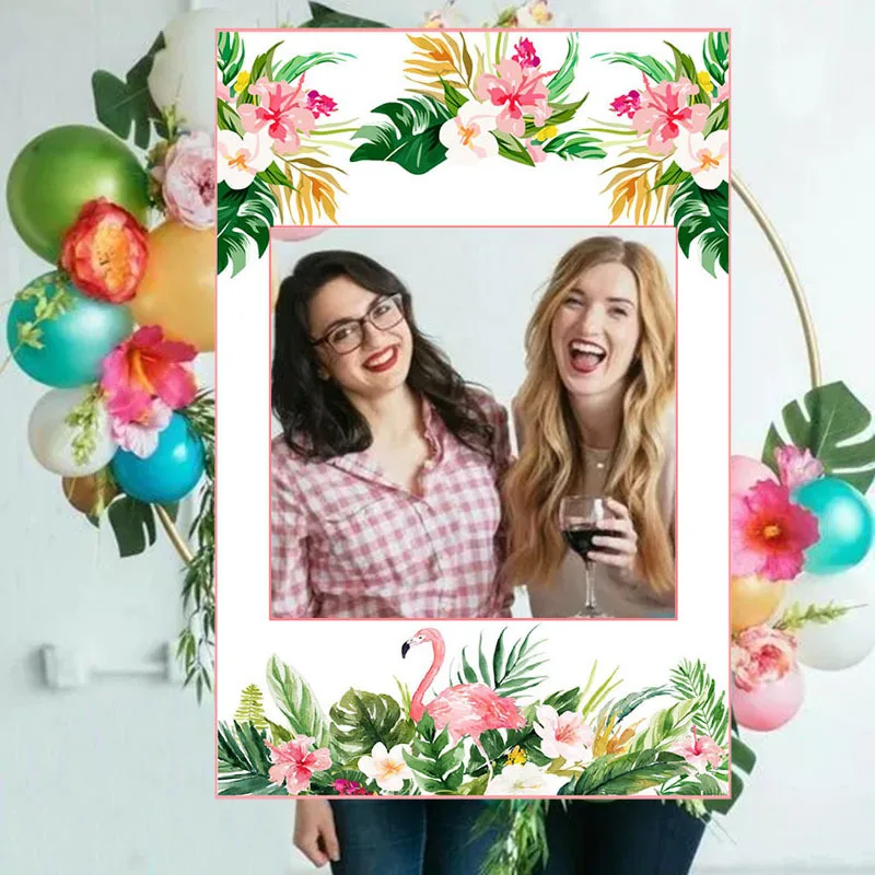 Бумага с Фламинго рамка фото стенд реквизит Лето Гавайская тропическая