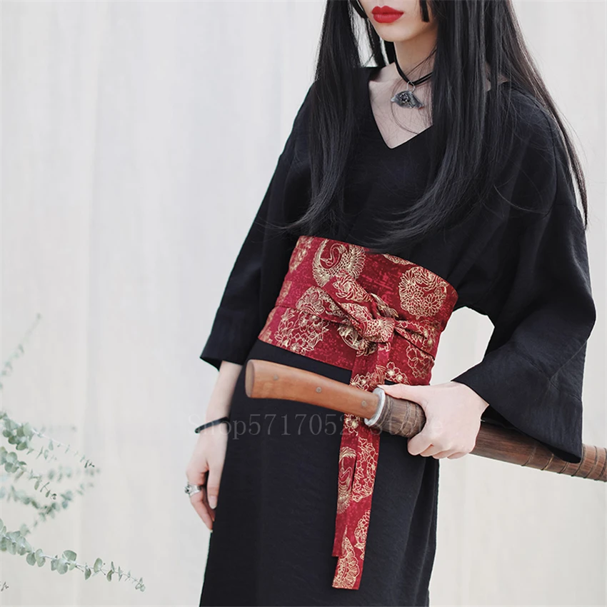 Платье кимоно с японским поясом хаори Оби юката винтажный поясной ремень