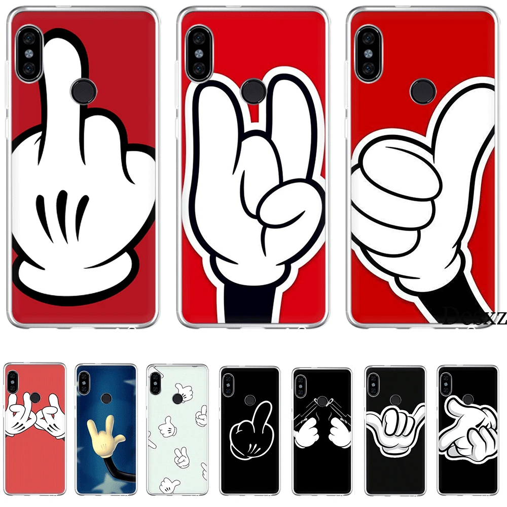 Чехол для телефона Xiaomi mi CC9 CC9E 9T x 2S 6 8 9 SE A1 A2 5X 6X MAX 3 A3 Pro Lite Cover ckey mouse Hand жестовая