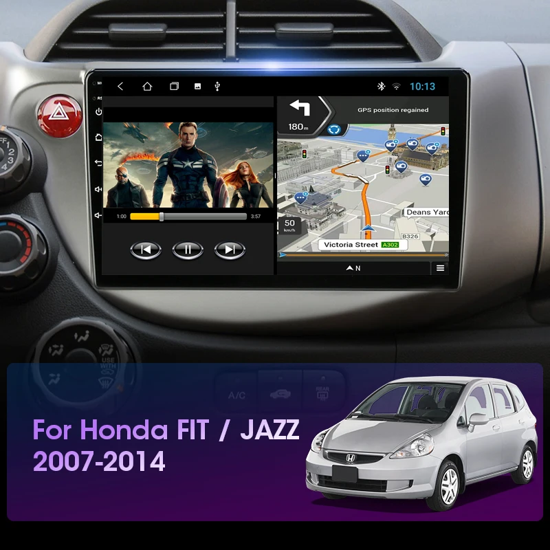 Автомобильное радио мультимедийный видеоплеер Srnubi Android 10 0 6 + 128G для HONDA FIT JAZZ 2007-2013