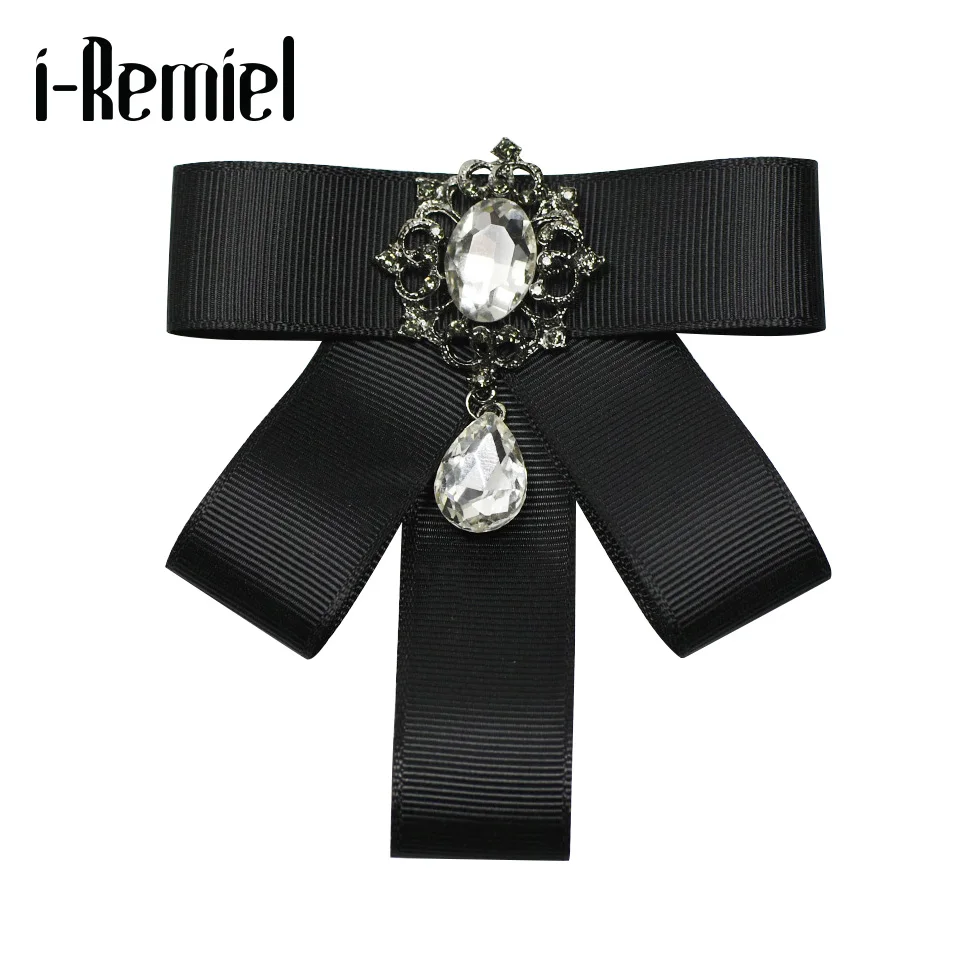I Remiel Бабочка бант брошь кристалл воротник булавки и броши вечерние значок