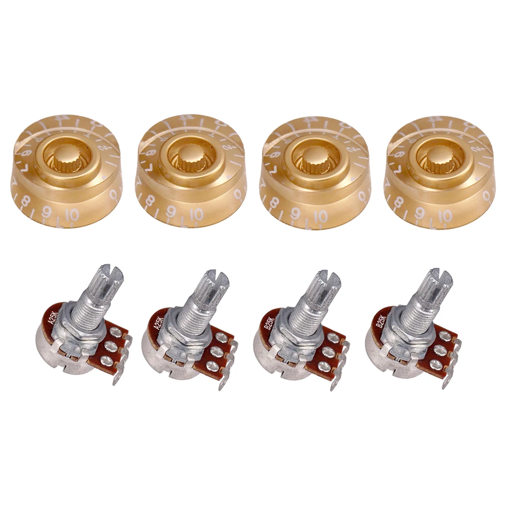 Ручки управления скоростью гитары потенциометр 25K комбо 18 мм Длинные разделенные