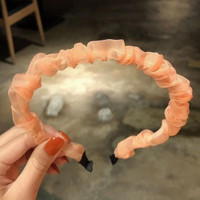 

Cute Princess Wash Face Hair Bands Girl Sweet Chiffon Lace All-Match Headband Travel Headwear For Women Fashion Hair Accessories