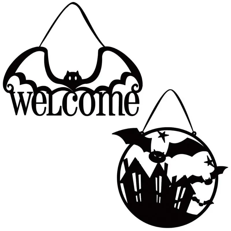 Хэллоуин дверь подвесной нетканый Добро пожаловать летучая мышь фестиваль