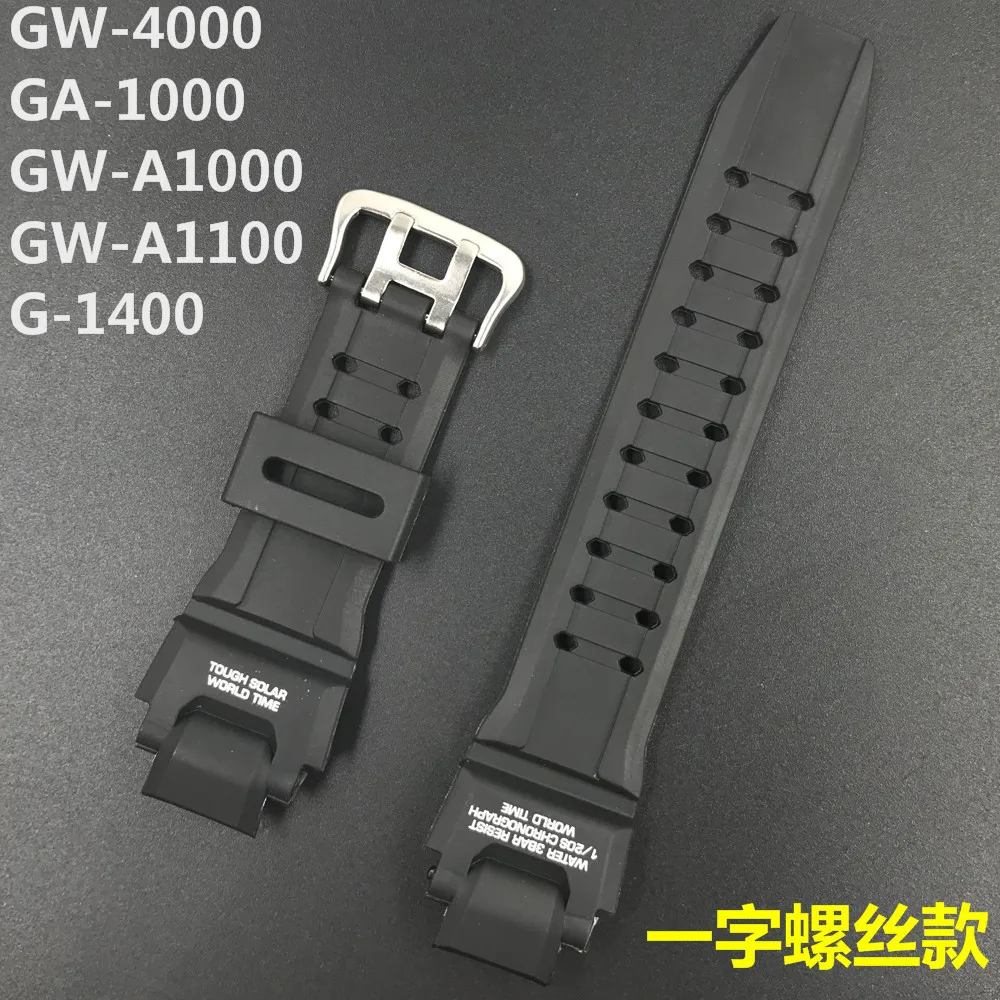 

Black Replacement Watch Band Strap Silicone Watchband For Casio G-Shock GA-1000/1100 GW-4000/A1100/A1000 G-1400 Watch Accessorie