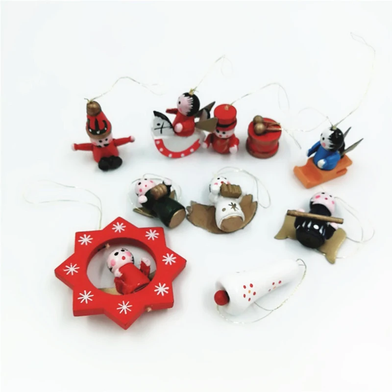 12 шт. рождественский подарок для детей настольный деревянный кулон в форме