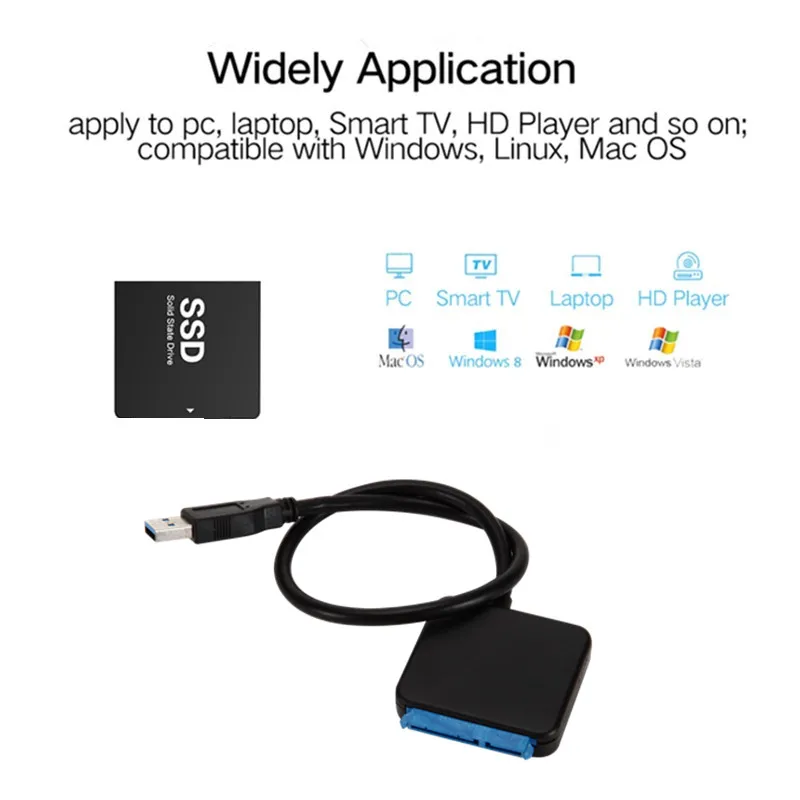 Кабель USB 3 0 к SATA адаптер Sata кабели поддержка внешнего SSD HDD 2 5 или дюйма для