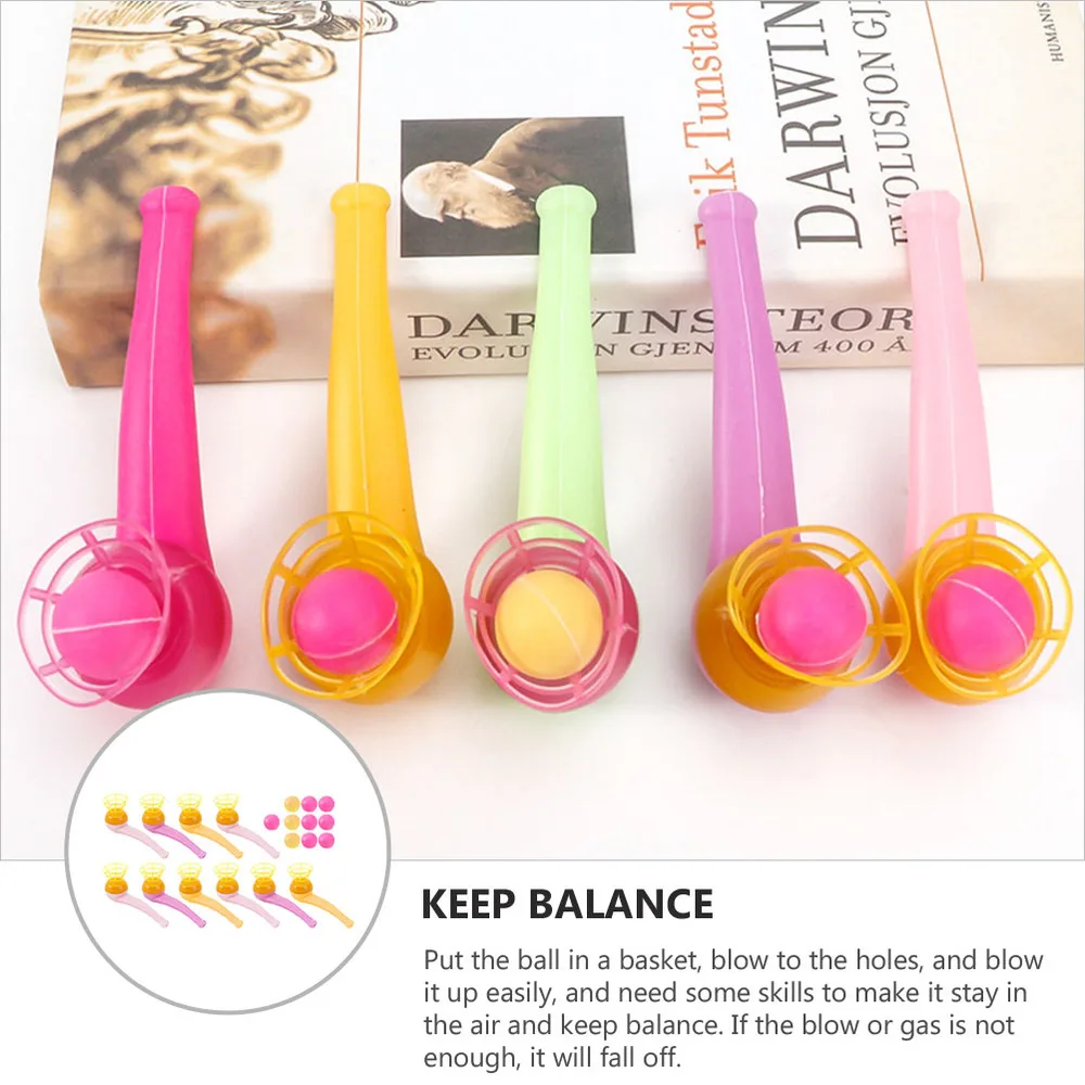 

20pcs Floating Blow Pipe Balls Balance Blowing Toys Balance Blowing Toys