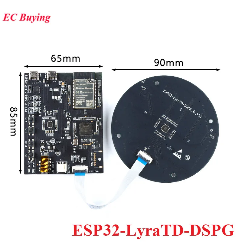 

ESP32-LyraTD-DSPG Voice Audio Development Board with DBMD5P DSP Chip Voice Recognition Wake UP ESP32-WROVER-B WiFi Module