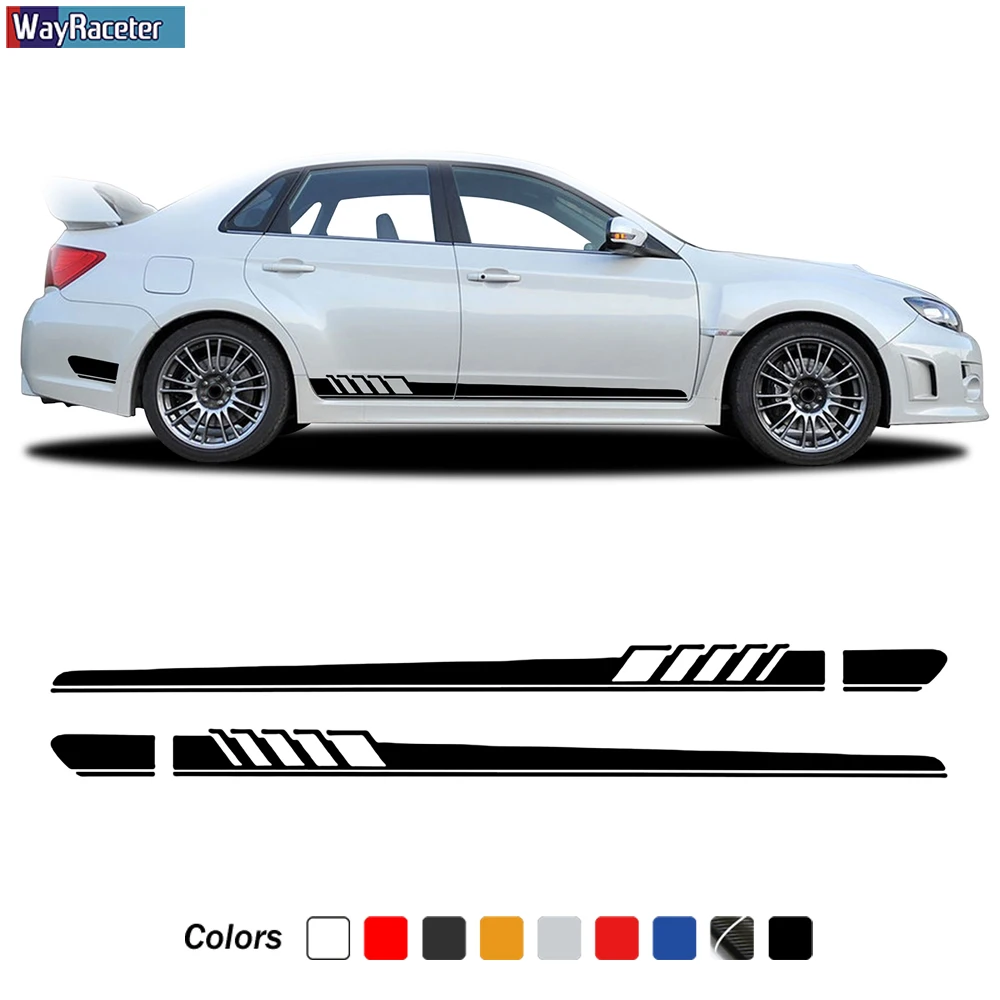 2 предмета автомобиля боковой двери юбка в полоску Стикеры спортивные тело