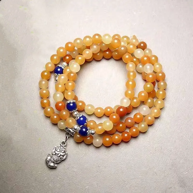 Женский браслет из белого нефрита эластичные бусины натурального камня |