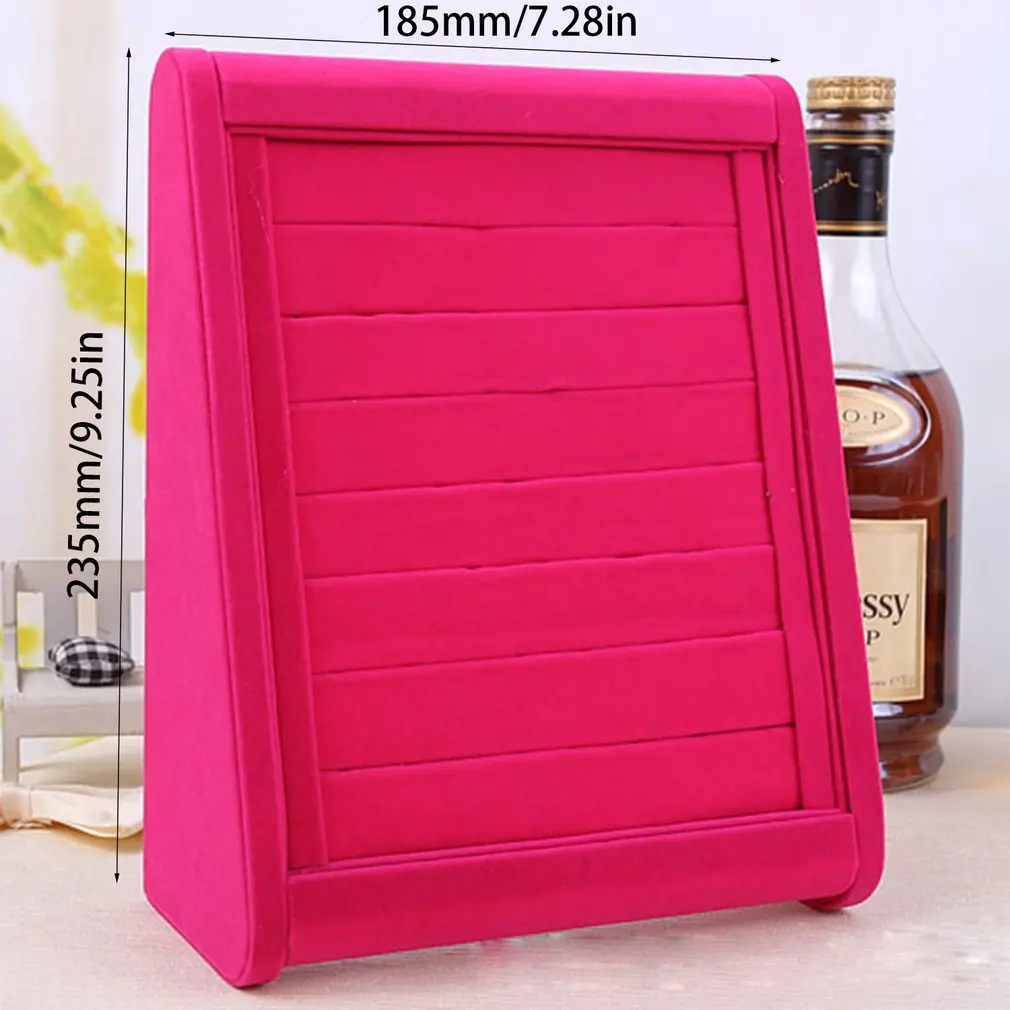 Бархатный органайзер для сережек и колец шкатулка ювелирных украшений витрина