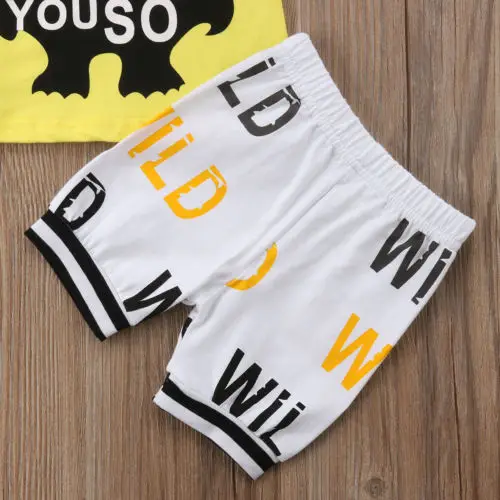 Комплект детской одежды с рисунком монстра хлопковый спортивный жилет без