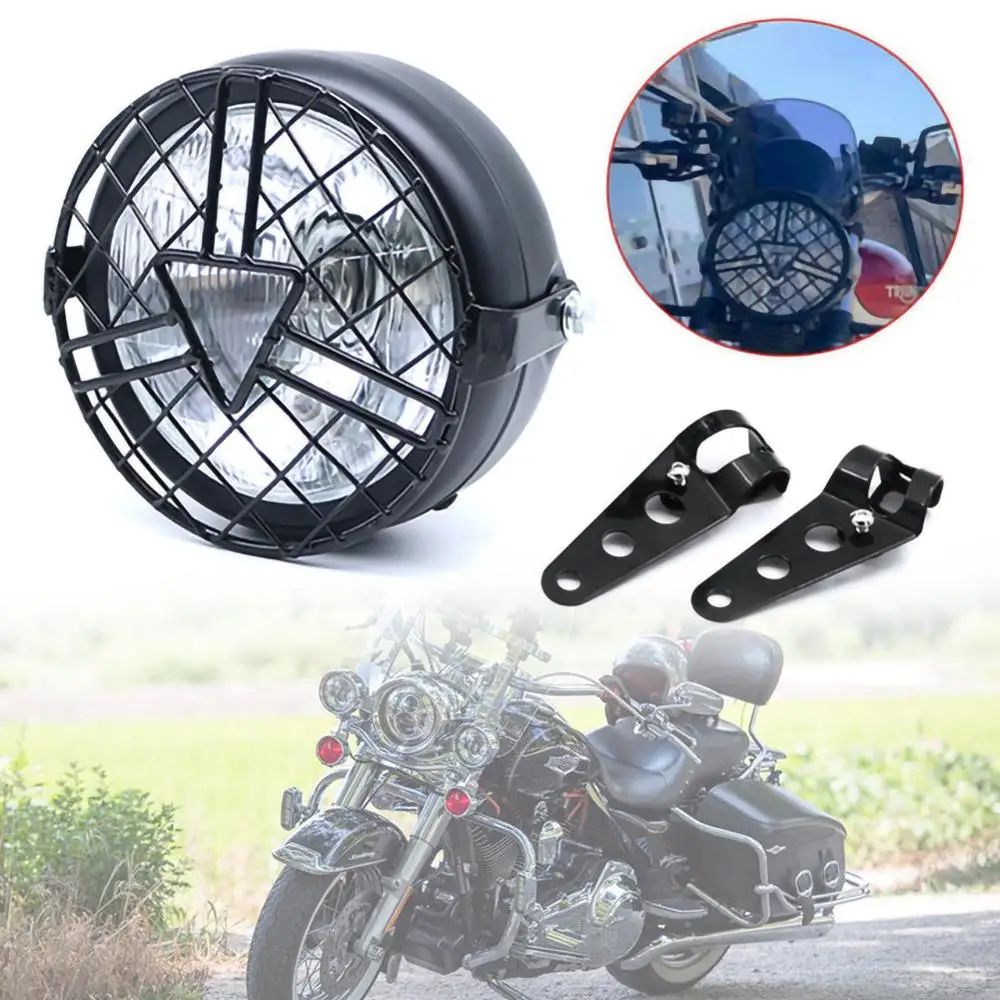 

Горячая Распродажа 12V мотоциклов Янтарный светодиодный головной светильник Стекло кронштейн фары противотуманные светильник решетка крыш...