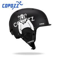copozz new ski helmet cartoons half covered anti impact safety helmet cycling ski snowboard sports helmet for adult and kids