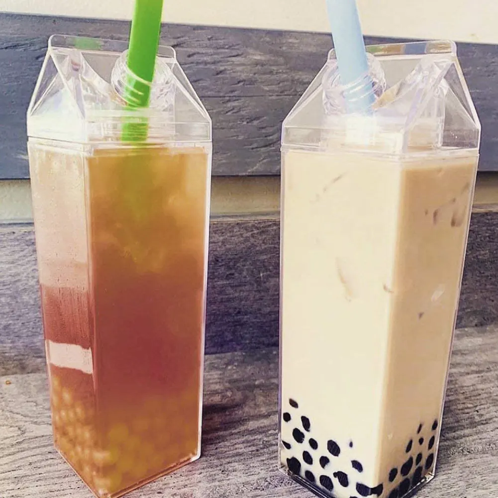 

Water Bottle Drinkware Shaker Sports Square Milk Reusable Water Bottles Bpa Jug Transparent Free Waterbottle Juice Water 500ML