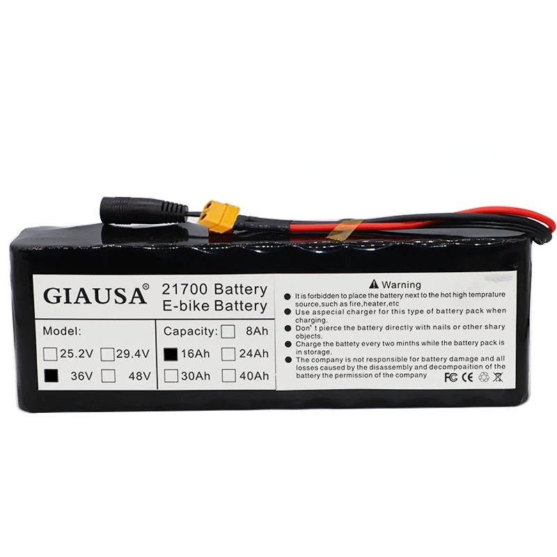 Аккумулятор GIAUSA 36 В 24 Ач 21700 10S2P аккумулятор 1000 Вт высокой мощности для
