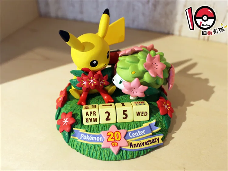 TAKARA TOMY Покемон 20-летие Пикачу Shaymin вечный календарь Рождественский подарок