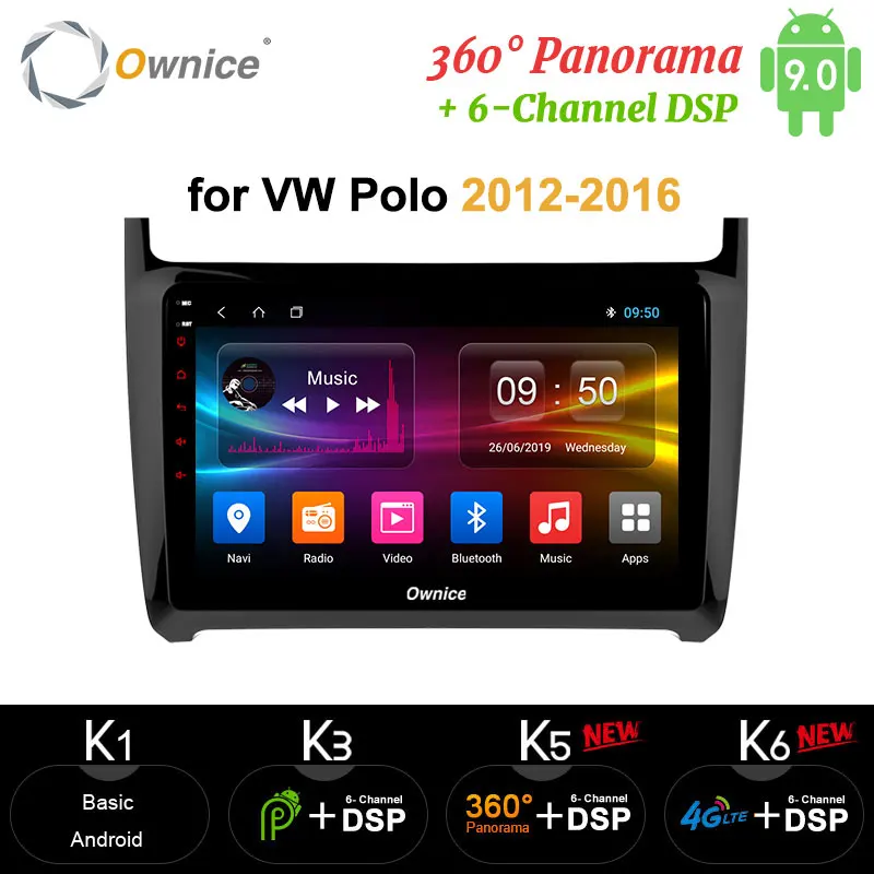 Ownice Android 9 0 автомобильный dvd плеер DSP для VW POLO GOLF PASSAT CC JETTA TIGUAN TOURAN Bora Caddy transporter multivan