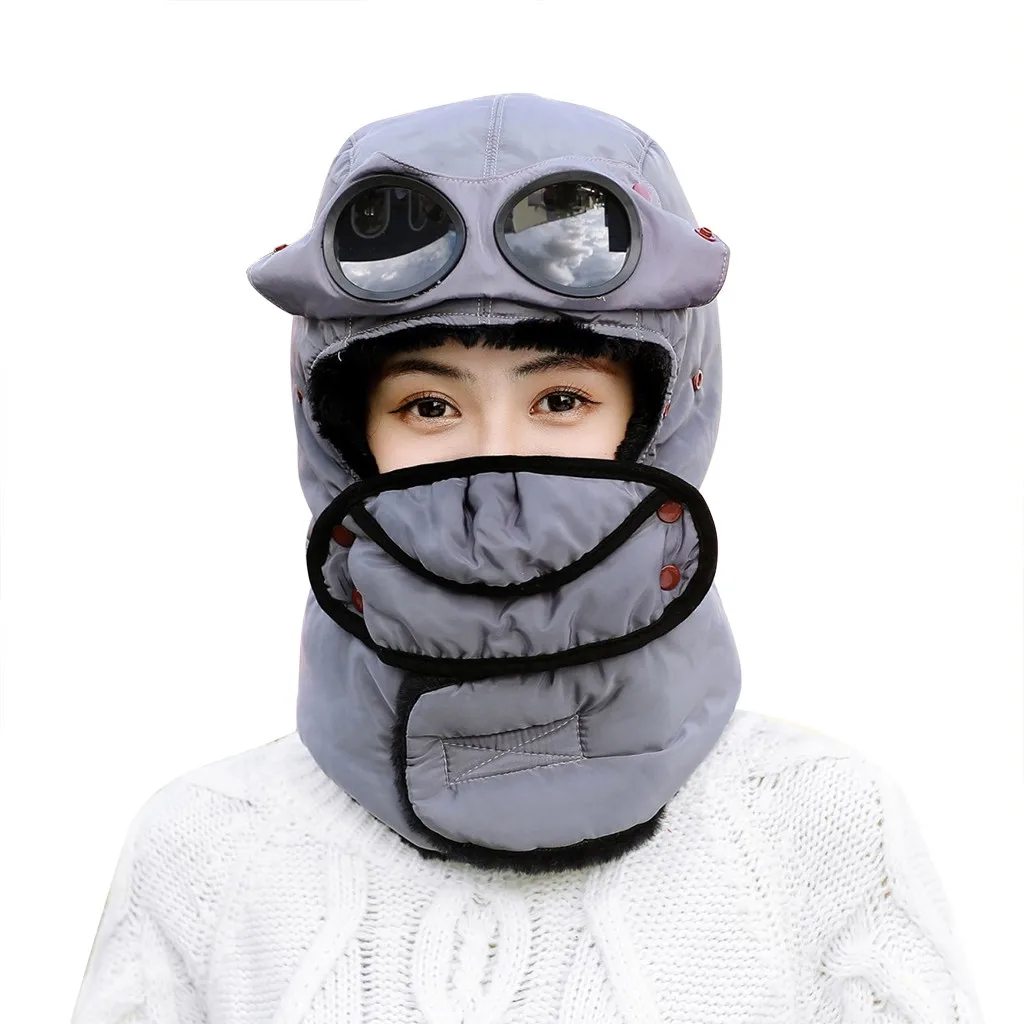 Лыжная маска для мужчин и женщин Шапка-бини вязаная лица зимняя охотничья Ушная
