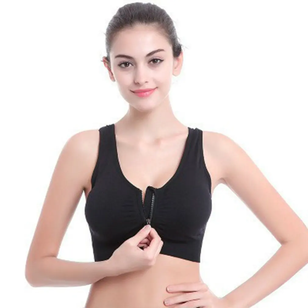 

Sports Bra Women Sportswe Crop Sport Top Adjustable Belt Zipper Yoga Running Bras Push Up Vest Shockproof Underwear Gym Bralette