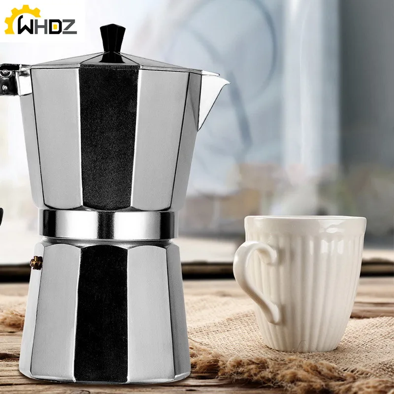 

Aluminum Coffee Maker Durable Moka Cafeteira Expresso Percolator Pot Practical Moka Coffee Pot 50/100/150/300/450/600ml