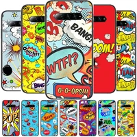 boom pop art comics wallpaper phone case for xiaomi redmi black shark 4 pro 2 3 3s cases helo black cover silicone back prett mi