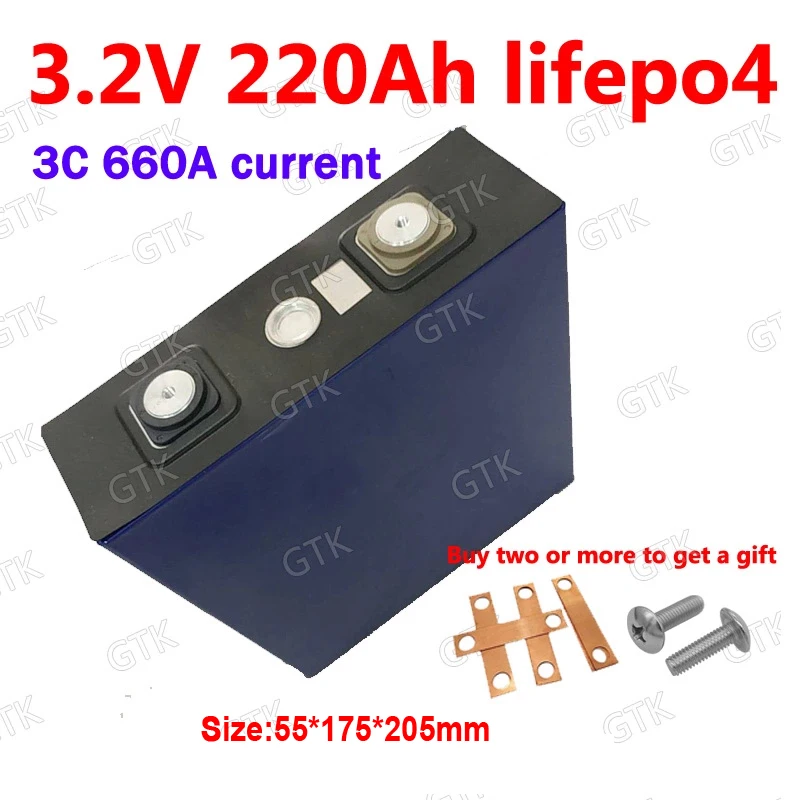 4 шт. Lifepo4 3,2 V 220AH литий 3C 660A батареи нет 3,2 v 200ah 12В для хранения солнечной энергии инвертор лодка сабвуфер класса RV