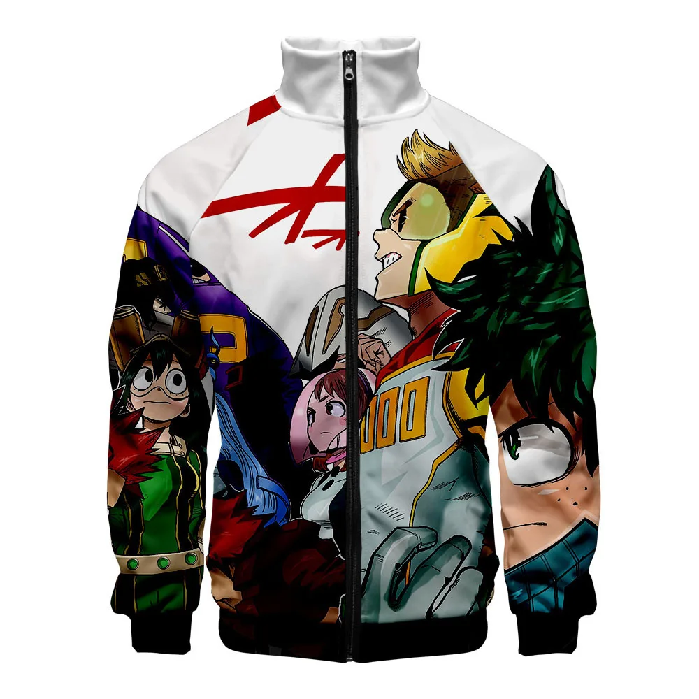 

Bakugou Katsuki School Uniforms Cosplay Costume My Hero Academia Hoodies 3D Printed Stand Collar Zipper Jacket Outerwear