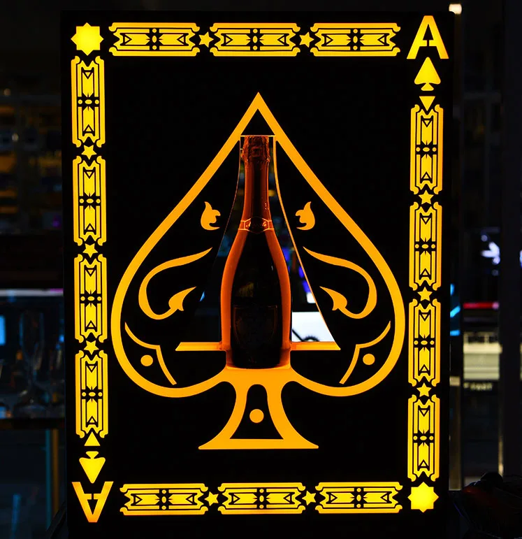 Логотип на заказ прославитель вип сервис Ace of Spade бутылка шампанского Презентер