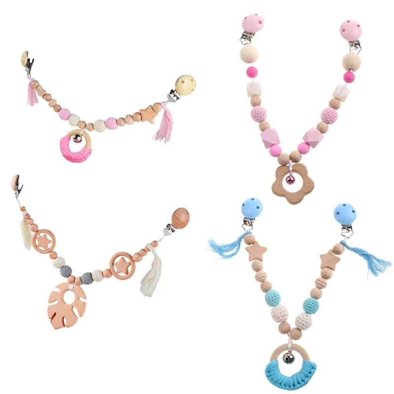 

Детские деревянные игрушки, зажим для коляски, подвесные детские игрушки, Мобильный держатель для кровати, Музыкальная погремушка, пустышк...