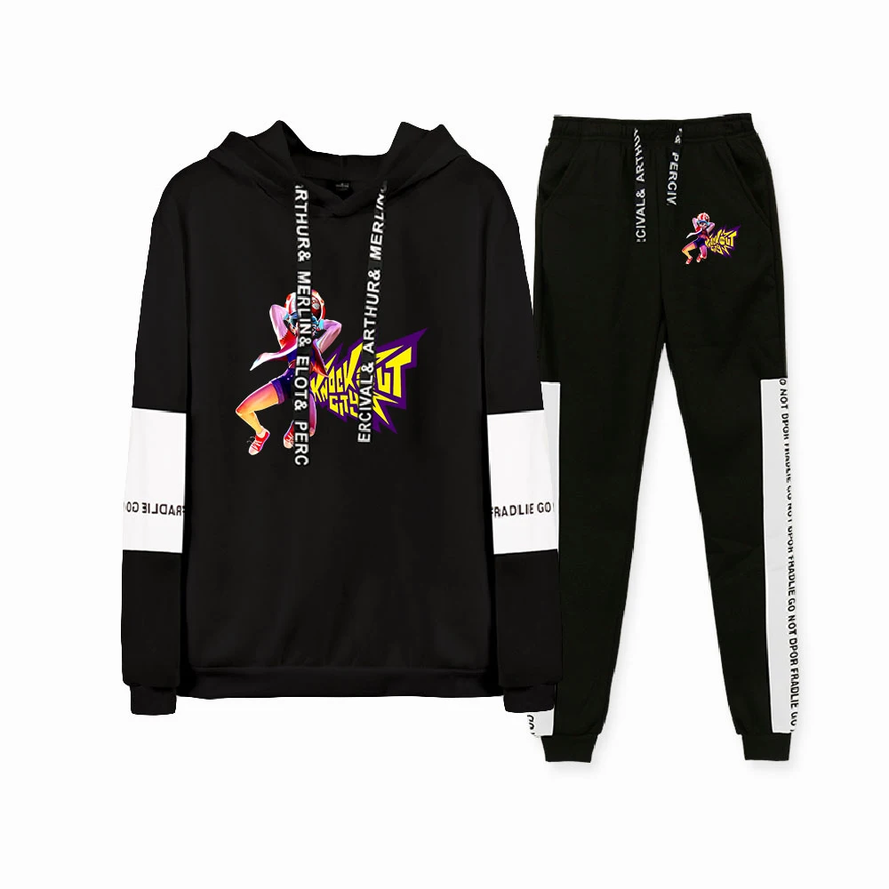 

Knockout City Hoodie Unisex Tracksuit Two Piece Set Hoodie+Sweatpants Women Men's Sets Harajuku Streetwear Fashion Clothes