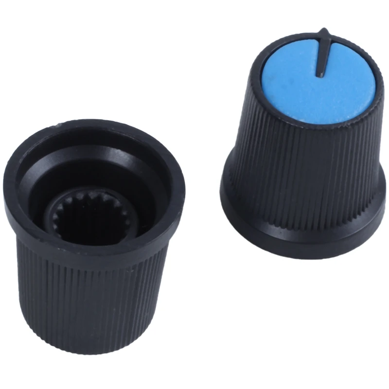 30 шт. пластик 6 мм в диаметре кнопки управления и поворотный потенциометр черный