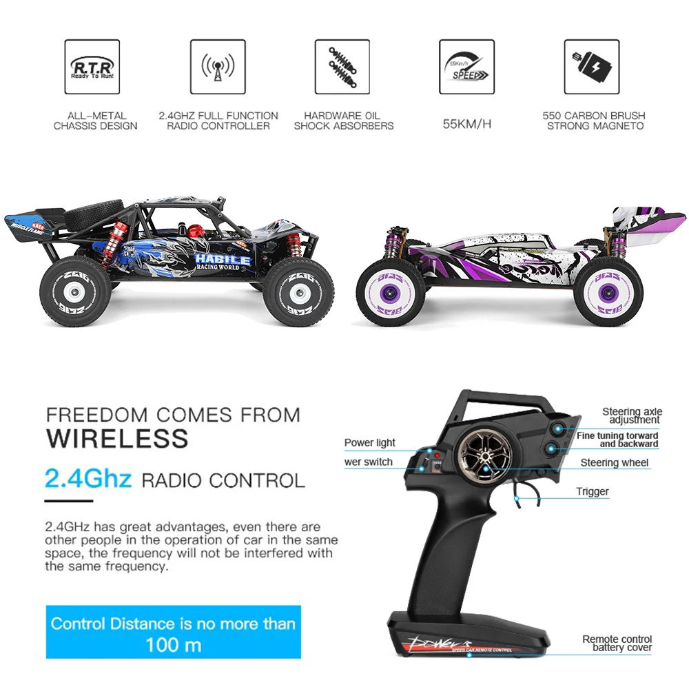 wltoys 124018 124019 rc автомобиль 55 кмч 4wd 112 из алю