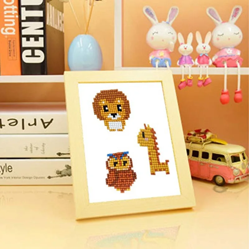 Легко Алмазная краска для детей 5D алмазная по номерам мозаика изготовление