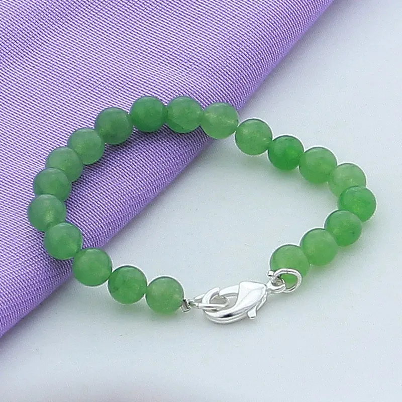 Роскошный бренд новинка Стерлинговое Серебро 925 пробы зеленый браслет с