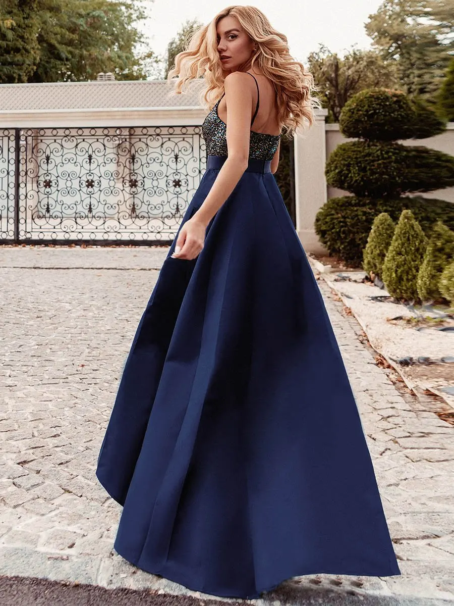 

Wome's Sexy Backless Sparkly Prom Dresses